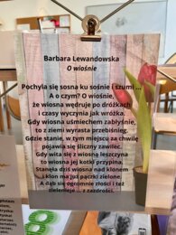 Wiersze o wiośnie - kolorowe karty tematyczne A4