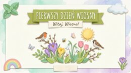 Pierwszy Dzień Wiosny – gazetka szkolna (11 plansz)