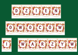 DZIEŃ OWOCÓW I WARZYW – biblioteka – świetlica – girlanda – gazetka – wersja 2