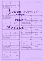 Puzzle z Procentami – Zaskakująca Łamigłówka Matematyczna dla Klasy 7-8 i liceum
