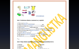 in the bathroom - 5 ćwiczeń z kluczem na słownictwo związane z łazienką