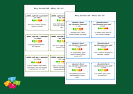 LEKTURY OBOWIĄZKOWE z kl. 4-6 - Karty do SMALL TALK - 144 pytania - 8 lektur - gra