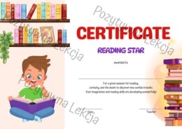 Certificates for Kids/Dyplomy dla dzieci w języku angielskim