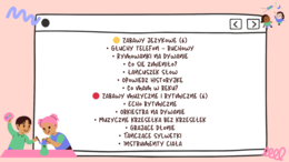 Bank zabaw na dywanie dla klasy 1