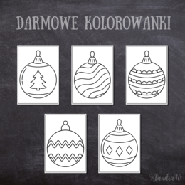 Bombki - darmowe kolorowanki (PDF)