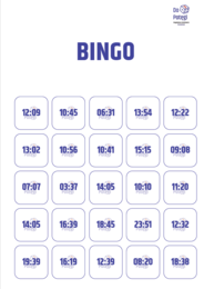 Bingo – Jaka będzie lub była godzina? - wersja druga (Zegar, obliczenia zegarowe)