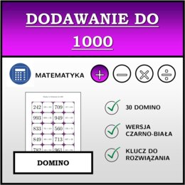 Domino - Dodawanie do 1000 | matematyka