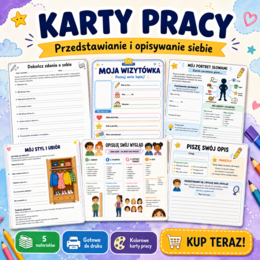 Karty pracy — przedstawianie i opisywanie siebie