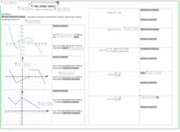 Miejsce zerowe funkcji, argumenty, dla których funkcja przyjmuje wartości dodatnie/ujemne (KARTA PRACY)