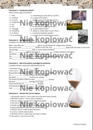 Karta pracy + czytanka "Used to - Nostalgic Past" B1