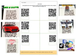 Karta pracy - kody QR. Grafiki AR