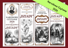 ❤️📖NARODOWE CZYTANIE 2026 - zakładki do książek retro