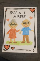 Gotowy zestaw dekoracyjny na Dzień Babci i Dziadka — czarno-biały PDF do druku