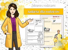 Lekcja wychowawcza. Materiały na zebranie z rodzicami. Klasa 4,5,6,7,8. Ankieta dla rodziców. Opowiedz mi o swoim dziecku. Poznaj swoich uczniów. Sketchnotka/notatka graficzna.