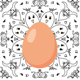 Wielkanocna mandala do kolorowania
