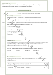 Zestaw zadań matematycznych z egzaminów ósmoklasisty