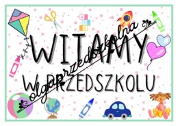 Zestaw przedszkole - gazetka. (pory roku, dni tyg., znaczki, girlanda...)