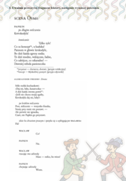 Karta pracy "Zemsta"