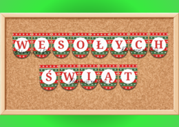 Wesołych Świat - girlanda wzór 3