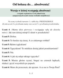 "Od bobasa do... absolwenta!"- scenariusz pożegnania uczniów szkoły podstawowej / ponadpodstawowej