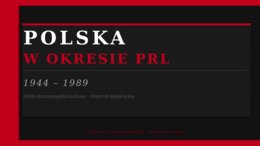 Prezentacja PowerPoint „Polska w okresie PRL”