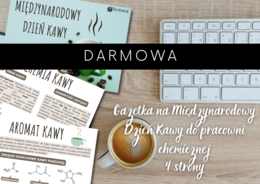 Gazetka na Międzynarodowy Dzień Kawy do pracowni chemicznej