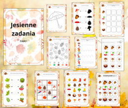 Jesienne karty pracy dla przedszkolaków
