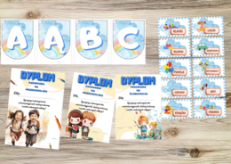 Na rozpoczęcie roku dekoracje- pakiet chmurki