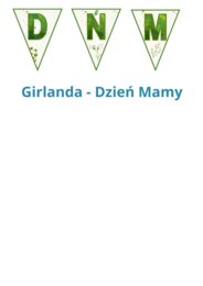 Dzień Mamy - ozdobna girlanda, minimalistyczna i estetyczna