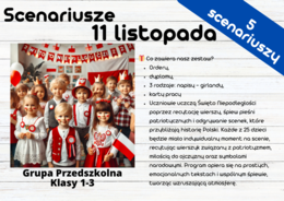 Scenariusz uroczystości – 11 listopada + karty pracy, dyplomy i medale - Święto Niepodległości,