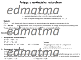 Potęgowanie - teoria