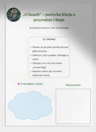 Lekcja języka polskiego. "O lasach", ks. Jan Twardowski