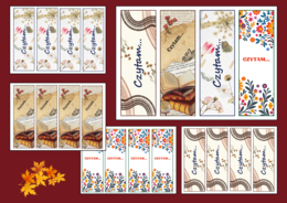 🍁 "Czytam..." - JESIENNE zakładki do książek – 🍂zakładka - biblioteka - jesień - wersja 1