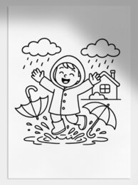 Karty obrazkowe – „Co robić, gdy pada deszcz?” (puzzle, układanki, klocki, lepienie z plasteliny).