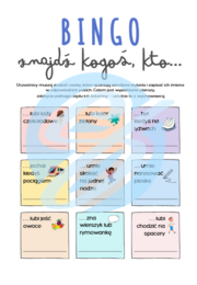 Gra integracyjna "Znajdź kogoś, kto..." - Bingo dla klasy