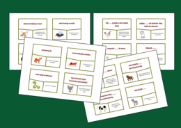 FRAZEOLOGIZMY - zwierzęta - ptaki - fiszki – 48 szt. x 2 - kl. 4-8 – egzamin – powtórzenie- ćwiczenia – związki frazeologiczne