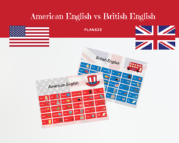 American English vs. British English - Plansze ze słownictwem do wydruku