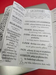 Składane wklejki odmienne części mowy