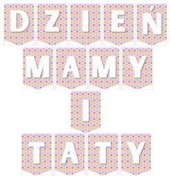 Girlanda, dekoracja, napis DZIEŃ MAMY I TATY