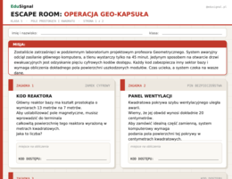 Escape room: Operacja Geo-Kapsuła — pole prostokąta i kwadratu | klasa 5