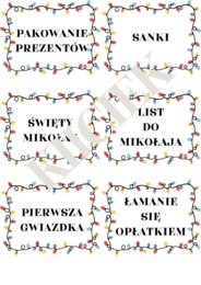 ŚWIĄTECZNE KALAMBURY I BINGO - GODZINA WYCHOWAWCZA, WIGILIA KLASOWA