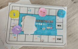 Gra planszowa ekosystem wodny/lądowy do samodzielnego stworzenia