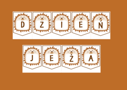 DZIEŃ JEŻA – biblioteka – świetlica – girlanda – gazetka – wersja 2