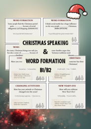 Christmas Speaking & Word Formation B1/B2