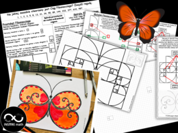 23 listopada, Dzień Fibonacciego. Fibonacci – Prostokąt i Spirala Fibonacciego. Projekt matematyczno-artystyczny Motylek Fibonacciego.