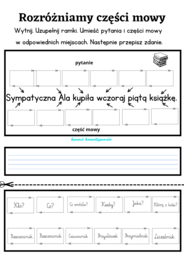 Rozróżniamy 5 części mowy