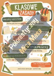 Klasowe zasady - plakat