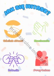 Jak się witasz? Grafika na drzwi do sali