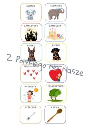 Gra memory - zdrobnienia i zgrubienia