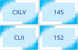 150 fiszek - Zamiana liczb RZYMSKICH i liczb arabskich